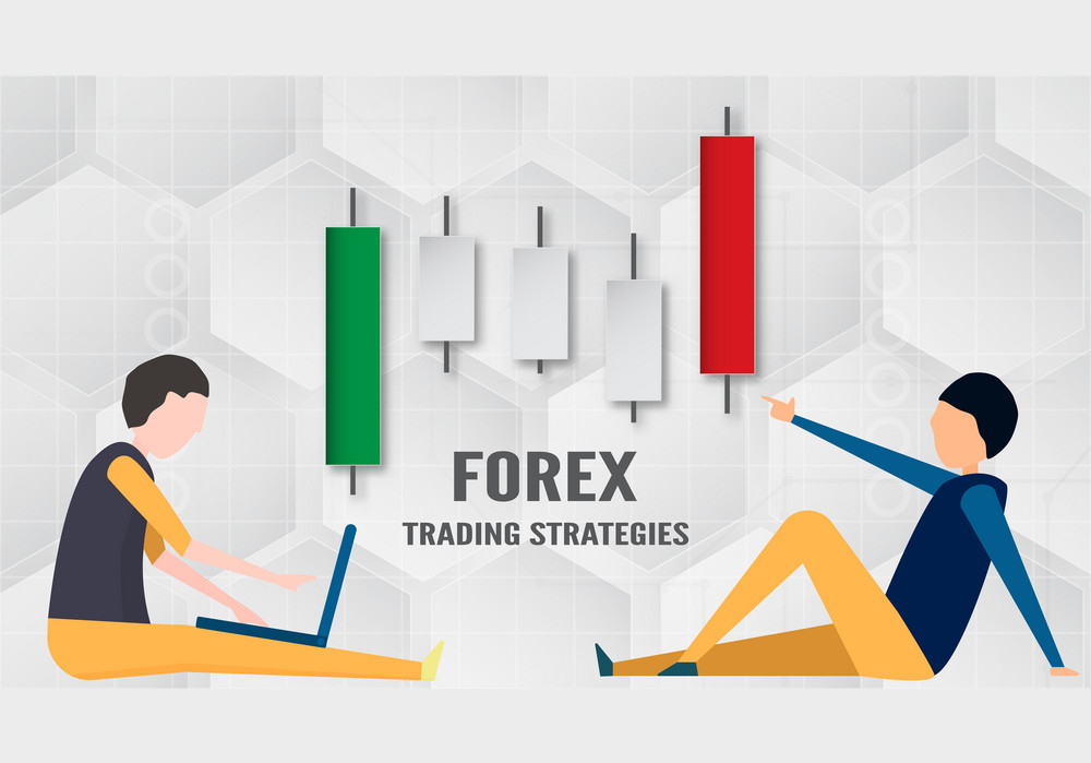 Forex trading strategy concept in paper cut and craft for busine